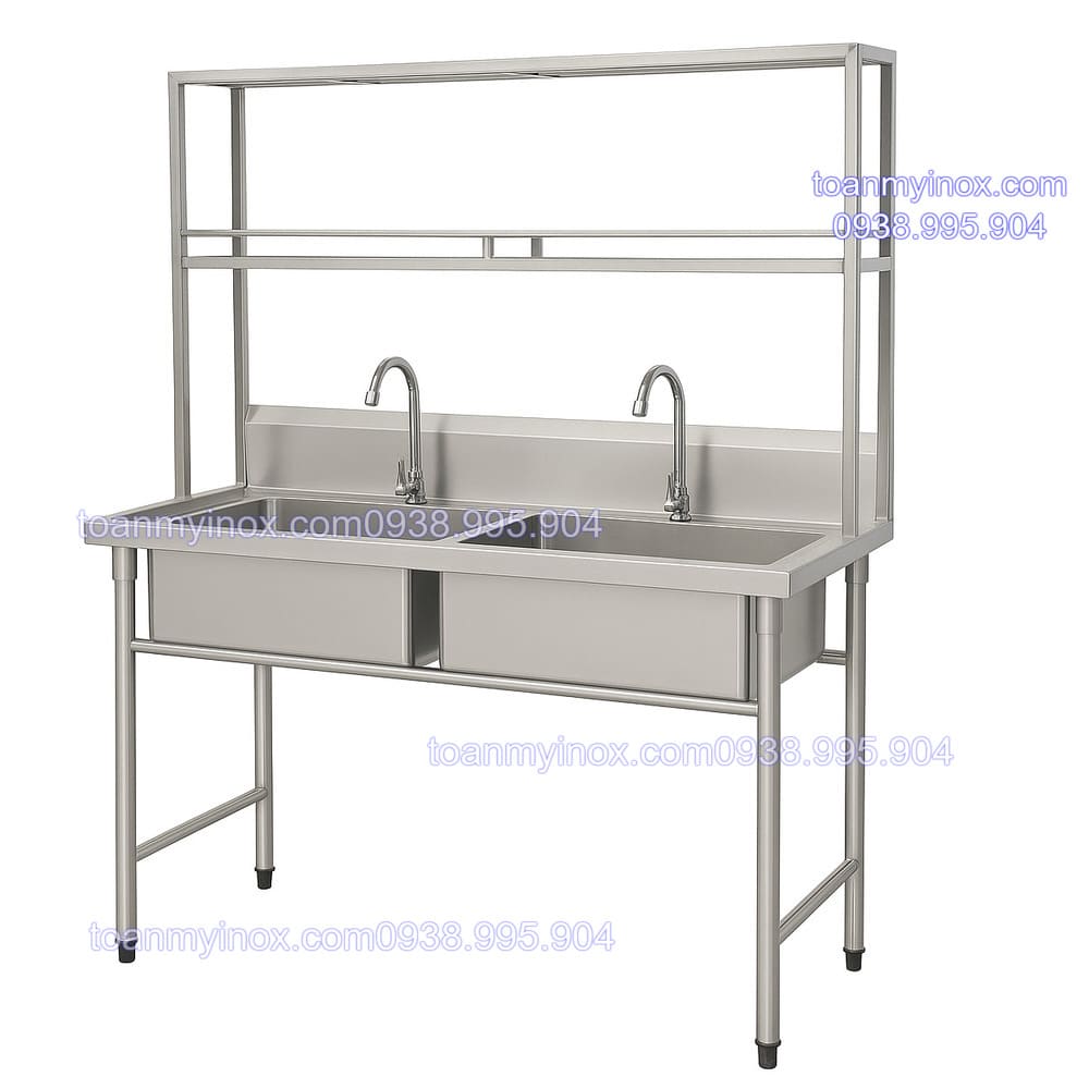 chậu rửa inox có kệ (4)